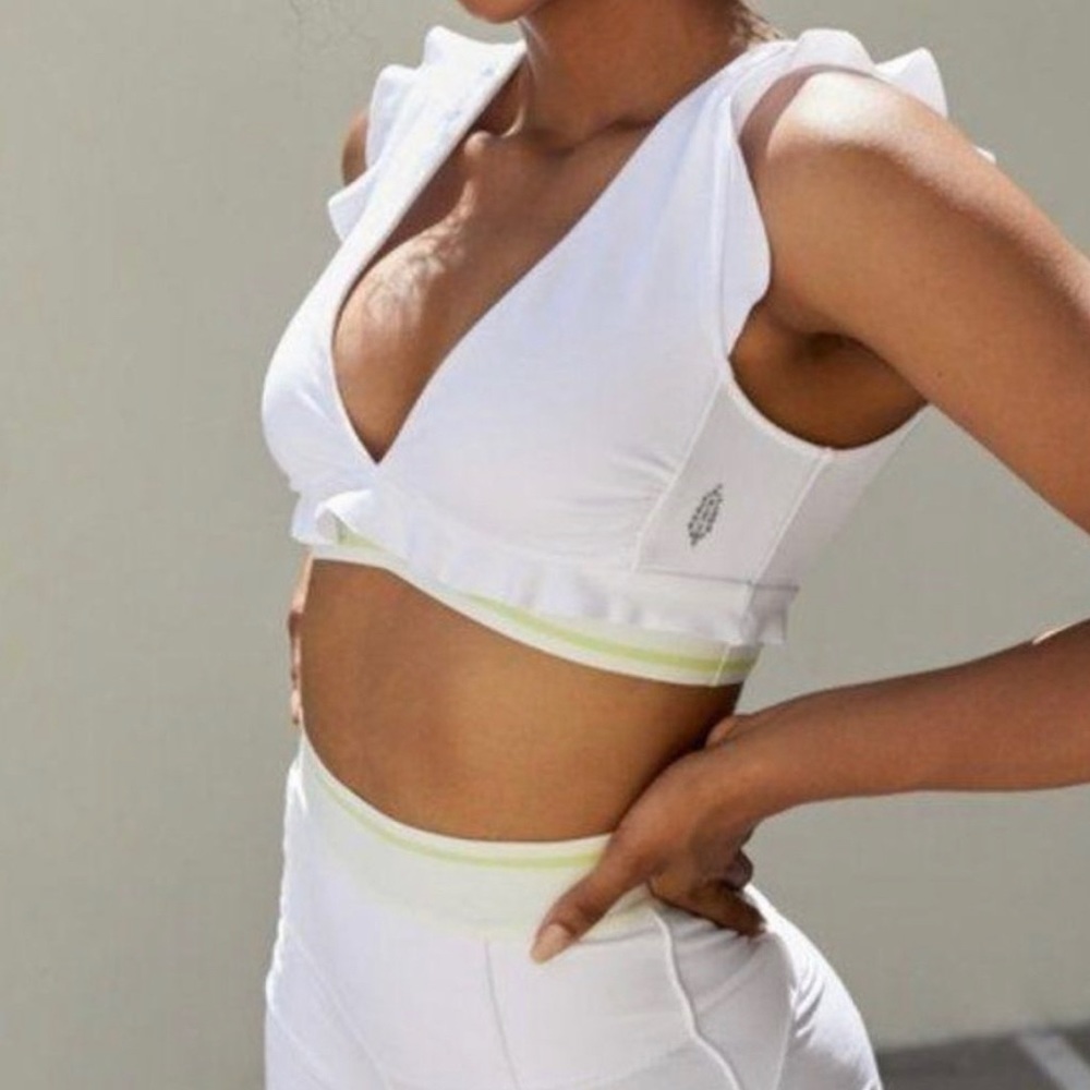 Free People Ruffle Sanctuary Sports Bra